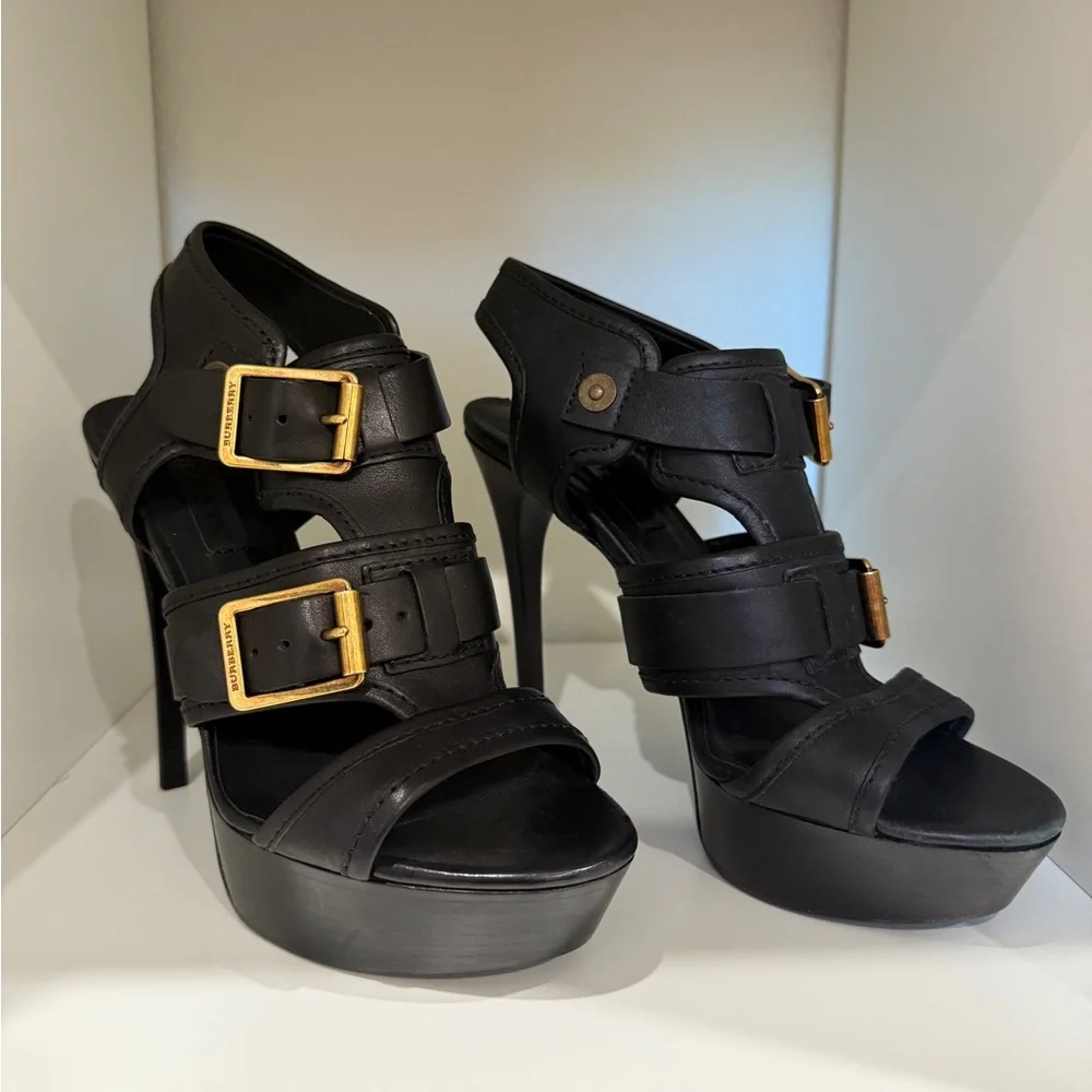 Burberry Aviator Beatty Platform Heels - Size 39 - Picture 1 of 8